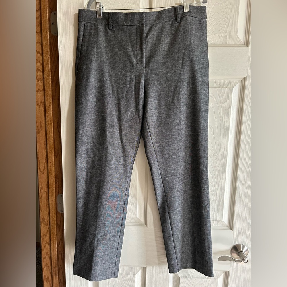 Ann Taylor Gray Dress Pants Classic Straight-Leg
